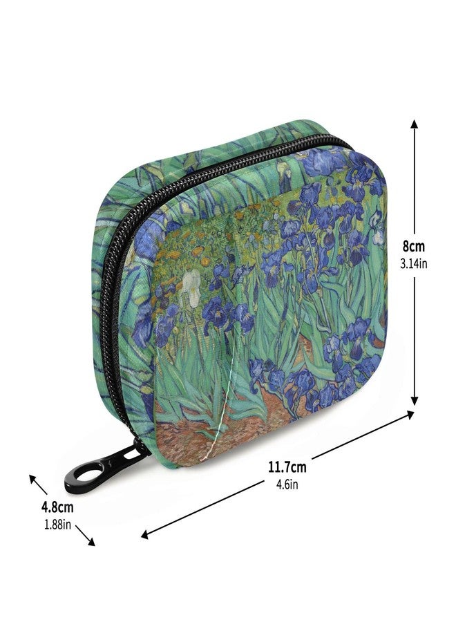 Naanle Irises Van Gogh 7 Day Pill Case Bag Travel Pill Organizer with Zipper Portable Weekly Case Compact Size for Vitamin Supplement Holder - Image 3